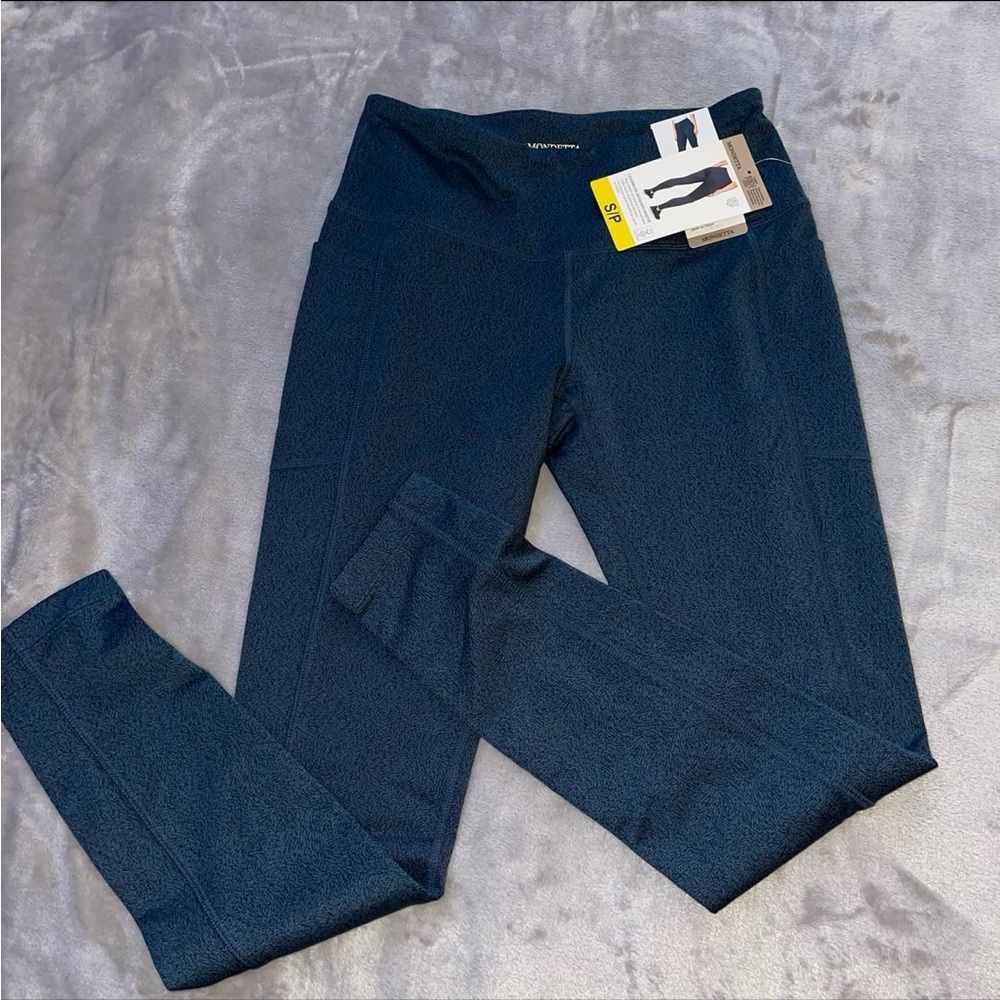 Mondetta Women’s Navy High-Waist Performance Leggings with pockets